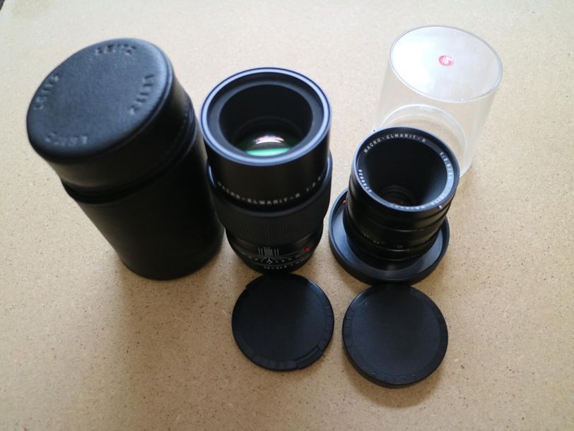 Null Leica, Leitz. Ensemble de deux objectifs. Objectif Leitz Apo-Macro-Elmarit-&hellip;