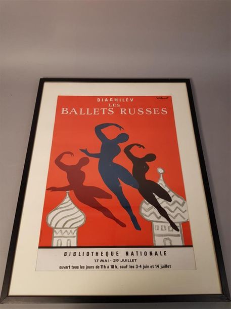 Null D'après VILLEMOT Bernard (1911-1989) 
"Affiche des ballets russes de Diaghi&hellip;