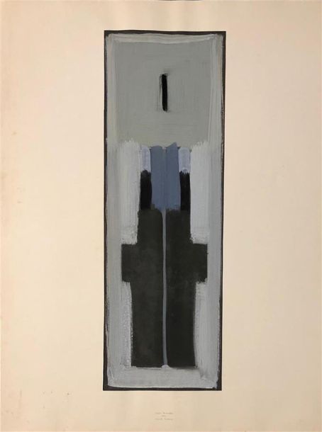 Null BOUCHET Jean (1929-2010)
"Etude murale", 1951 (Figuration architecturale, m&hellip;
