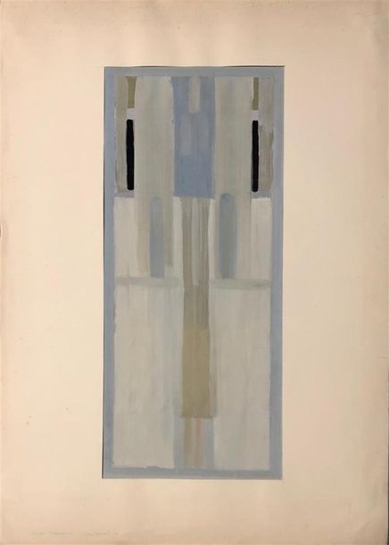 Null BOUCHET Jean (1929-2010)
"Rigueur Cistercienne", 1951 (Figuration architect&hellip;