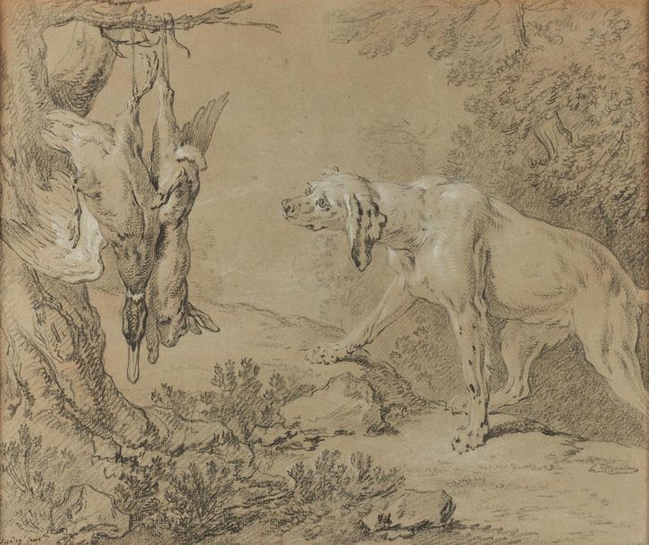 Null OUDRY Jean-Baptiste (1686-1755)
Une paire : "Chien à l'arrêt devant des tro&hellip;