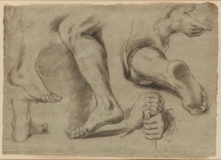 Null TONNA Giovanni Battista (1760-1830)
"Étude de pieds et mains"
Pierre noire,&hellip;