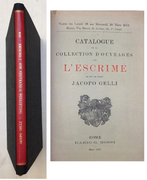 Null ESCRIME
GELLI Jacopo. 
Catalogue de la Collection d'ouvrages sur l'escrime &hellip;