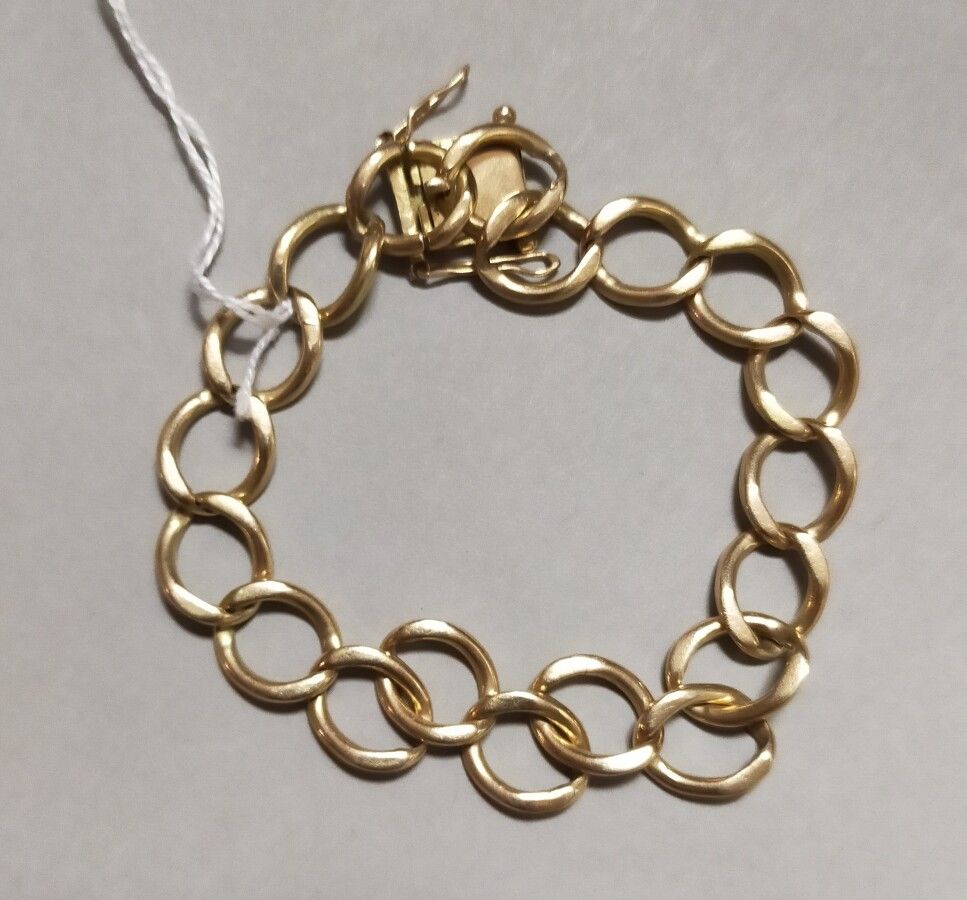 Null Bracelet in yellow gold 18K (750 thousandths) with openwork links. 2 eight &hellip;