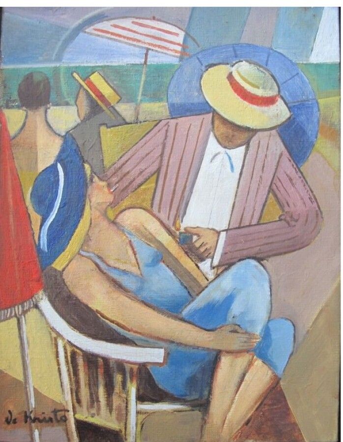 Null KRISTO Bela de (1920-2006)

"Deauville", 1956

Olio su tela firmato in bass&hellip;