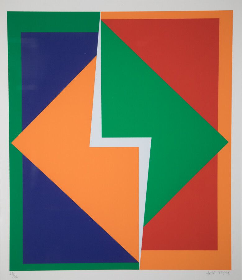 Null FAJO Janos (1937-2018)

geometrische Komposition

Lithographie signiert und&hellip;