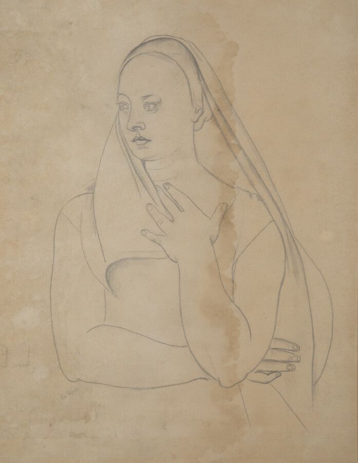 Null 拉塔皮-路易斯 (1891-1972)

戴面纱的女人

绘图

签名

高度：40厘米40厘米；宽度：31厘米