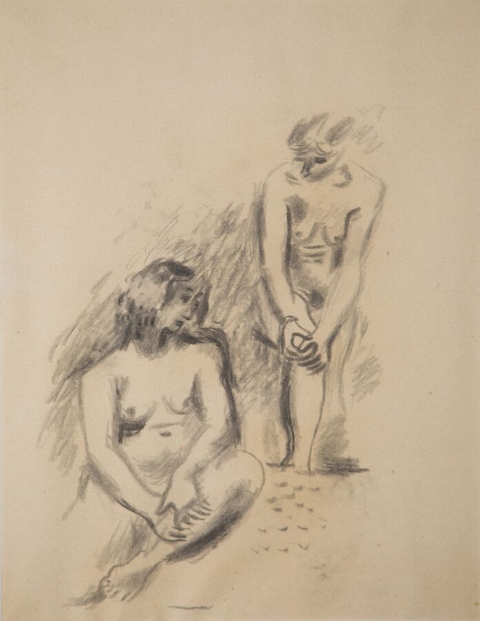 Null LATAPIE Louis (1891-1972)

The Bathers (homage to Paul Cézanne)

Charcoal 
&hellip;