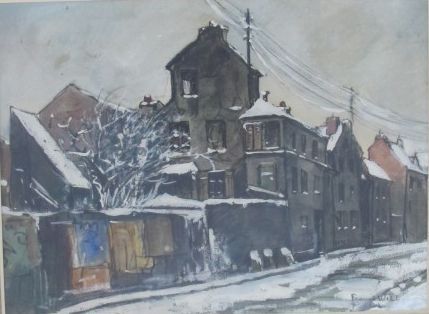 Null 弗兰克-威尔 (1900-1950)

下雪的街道

纸上水彩、水粉和木炭

右下方有签名

高度：27.5厘米27.5厘米；宽度：38厘米（看时）。