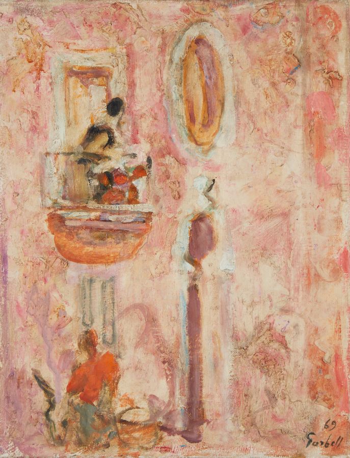 Null GARBELL Alexander (1903-1970)

粉红色的阳台，1969年

布面油画

右下方有签名和日期

高度：60厘米60厘米；宽&hellip;