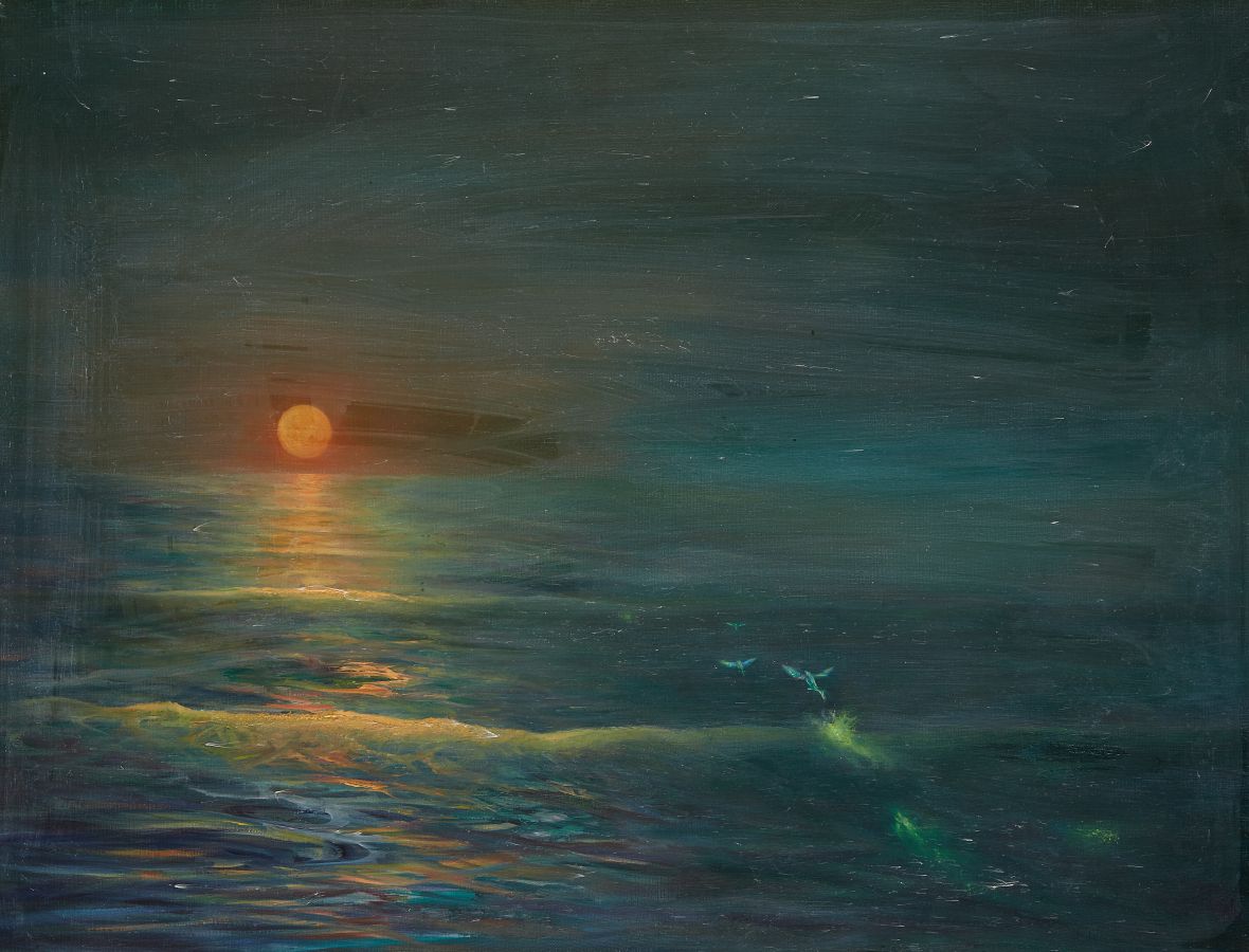 Null 柯南-多伊尔-阿德里安(1910-1970)

热带月，1966年

布面油画，有签名和日期

高度：50厘米50厘米；宽度：65厘米



出处：由&hellip;