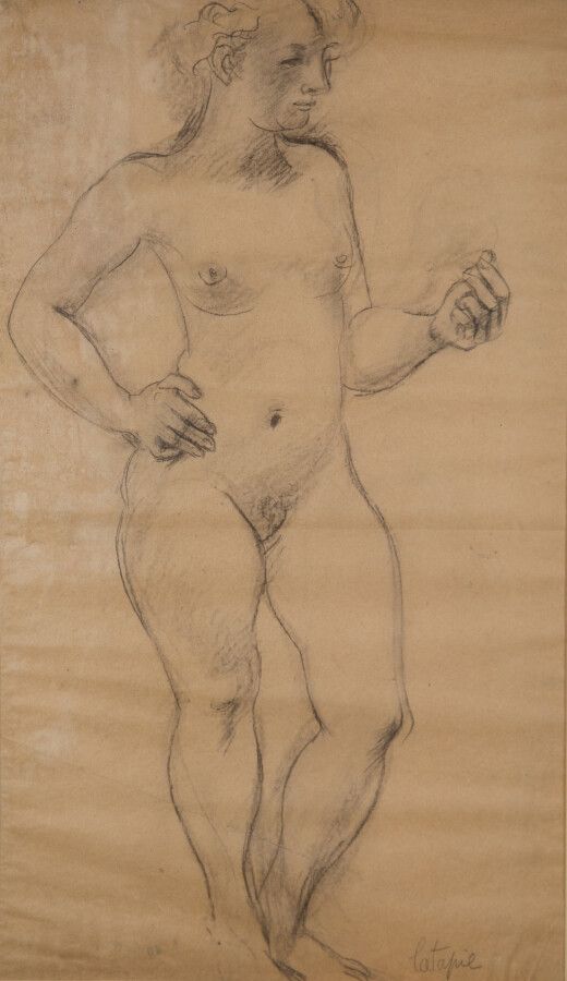 Null 拉塔皮-路易斯 (1891-1972)

裸体女人

描图纸上的炭笔

高度：49厘米49厘米；宽度：28厘米