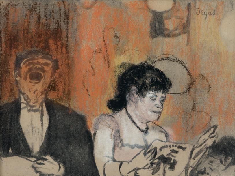 DEGAS Edgar (1834-1917) « Le Duo ». Vers 1877-1879. Monotype au pinceau et à l'e&hellip;