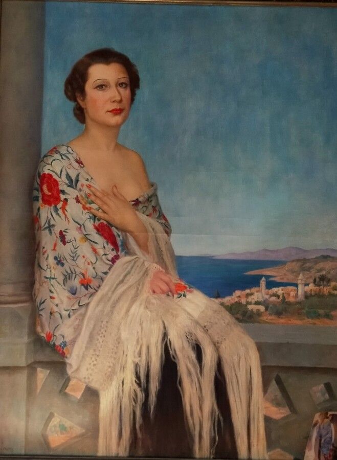 Null MOURANI Philippe (1876-1970) 

Portrait de madame Bouzereau mère sur la côt&hellip;