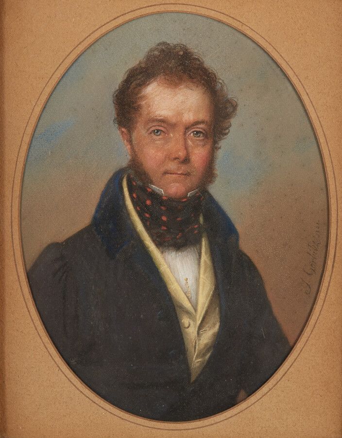 Null 戈尔比茨-约翰 (1782-1853)

一个人的画像

椭圆形粉彩画，签名和日期为1828年

高度：23厘米23厘米；宽度：17厘米