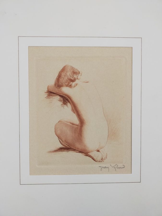 Null VYBOUD Jean Auguste(1872-1944)。

裸露的背部。

彩色雕版画，右下方有石墨签名

高度：24.5厘米24.5；宽度：1&hellip;