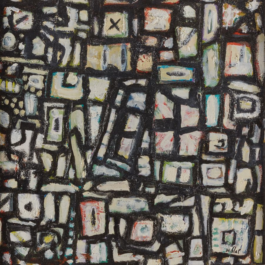 Null 努布拉特-马克（生于1948年

"Tréfond"(深)

面板油画，右下角有签名。

高度：30厘米30；宽度：30厘米