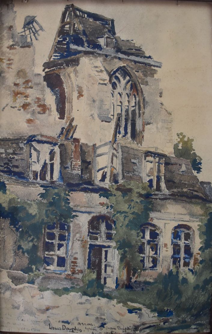 Null DAUPHIN Louis Etienne (1885-1926)

"阿拉斯，St Jean Baptiste教堂"，1916年

左下角有签名的水&hellip;