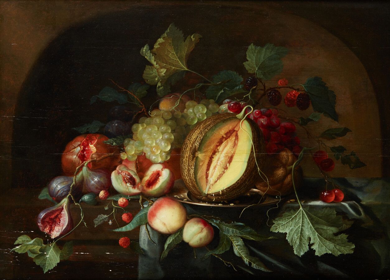 Null attribué à Johannes HANNOT (1633 - 1684)

Melon, figues, raisins et grenade&hellip;
