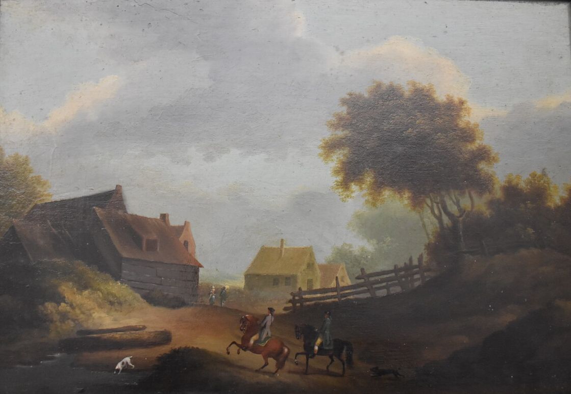 Null Ecole anglaise du XVIIIème siècle

Chasseur et ses chiens

Cavaliers dans u&hellip;