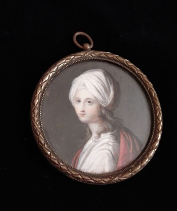 Miniature ronde : portrait de Béatrice Cenci 
Diam. : 7 cm