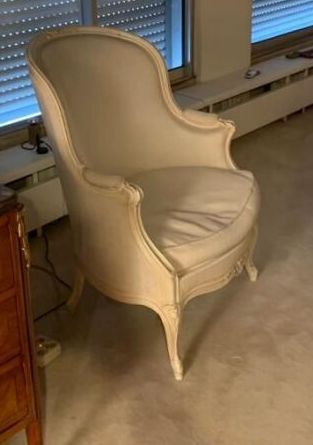 Null 白色漆面木扶手椅，路易十五风格
