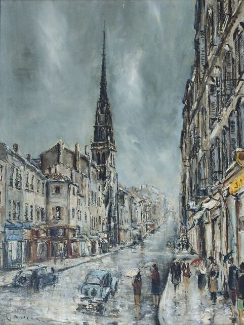 ANCEL Lucien (1914-1985) 
Vue d'une rue de Paris 
Huile sur toile, signée en bas&hellip;