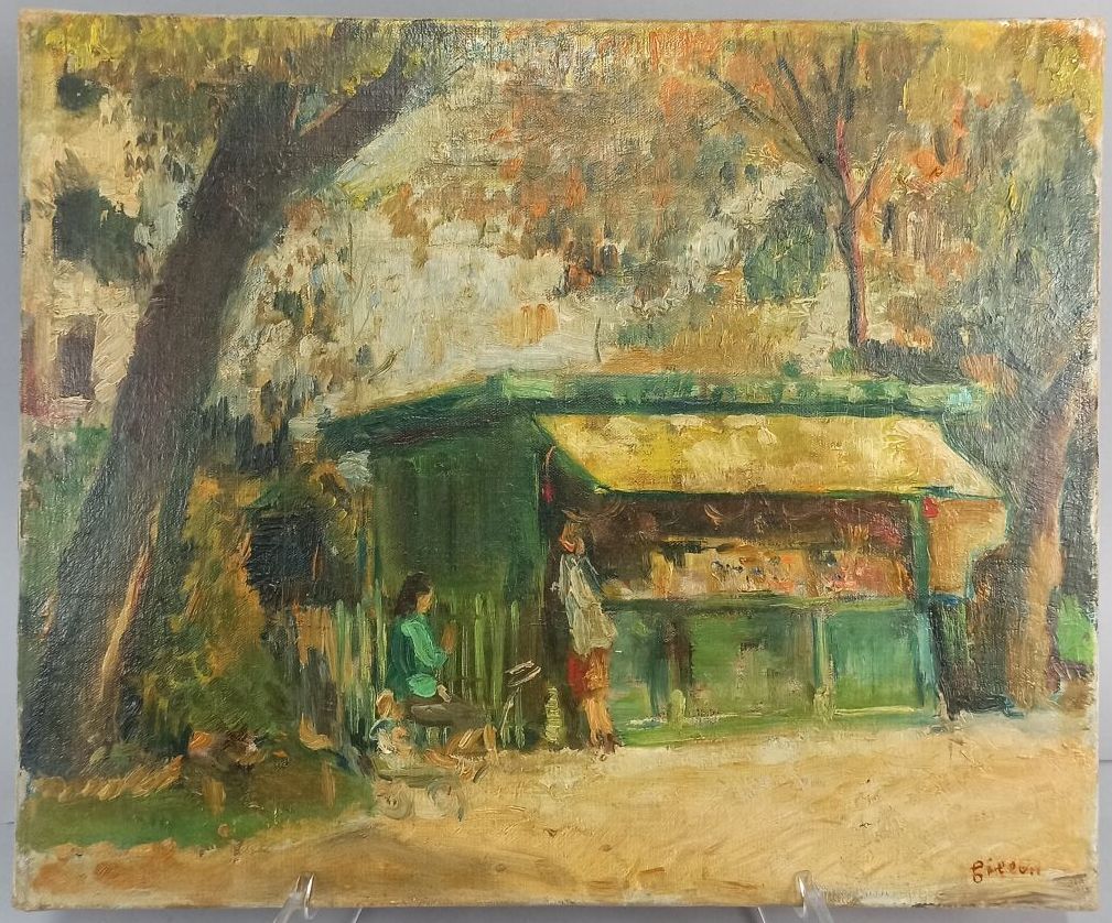 Null 菲隆-阿瑟(1900-1974)

巴蒂诺尔广场

布面油画，右下角有签名

高度：38；宽度：46厘米