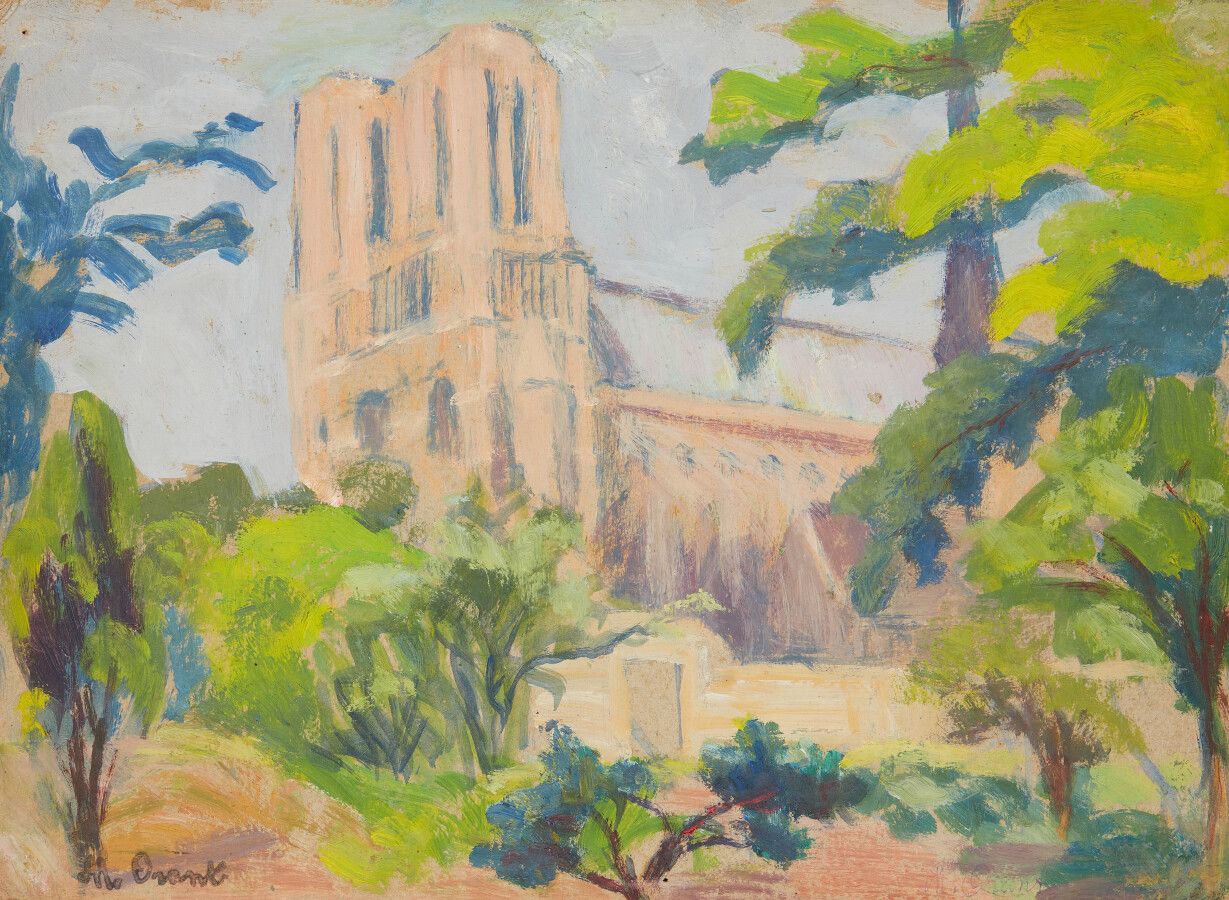 ORANT Marthe ( 
1874-1957) 
La cathédrale ensoleillée 
 
Huile sur carton, porte&hellip;