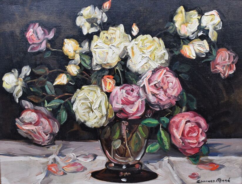 Null MAHE Édouard (1905-1992)

Nature morte aux roses 

Huile sur toile signée e&hellip;