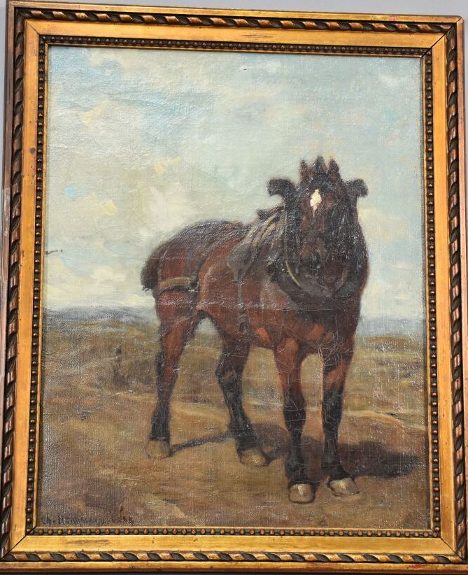 Null 莱昂-查尔斯-赫尔曼(1838-1907)

草泥马

布面油画，左下角有签名

高度：40.5厘米40.5；宽度：32.5厘米

(修复和缺失的部分&hellip;