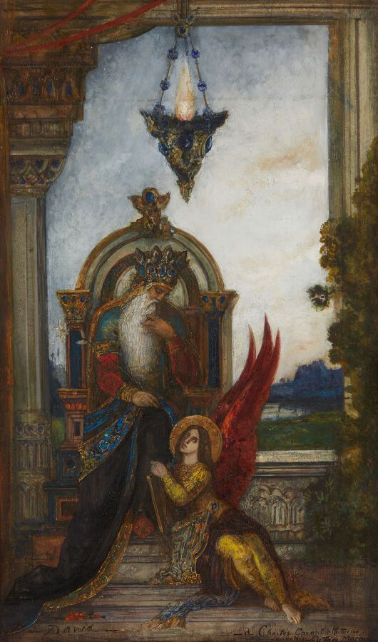 Null MOREAU Gustave (1826-1898)
Le Roi David
Gouache et rehauts d'or
Signée et d&hellip;