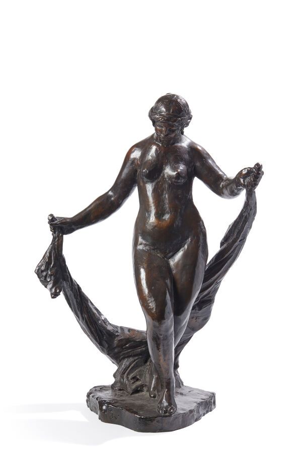 Null 雷努尔-皮埃尔-奥古斯特 (1841-1919)
戴面纱的舞者
青铜，有签名并注明E.E. 2/2
高度：63厘米高度：63厘米
Emmanuel R&hellip;