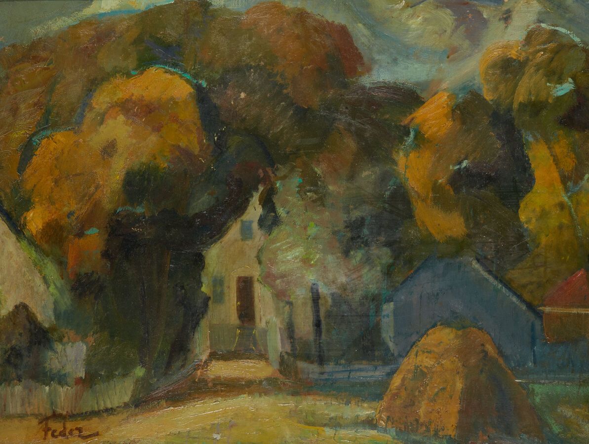 Null FEDER Adolphe (1886-1943)
Maison au fond des bois
Huile sur toile marouflée&hellip;