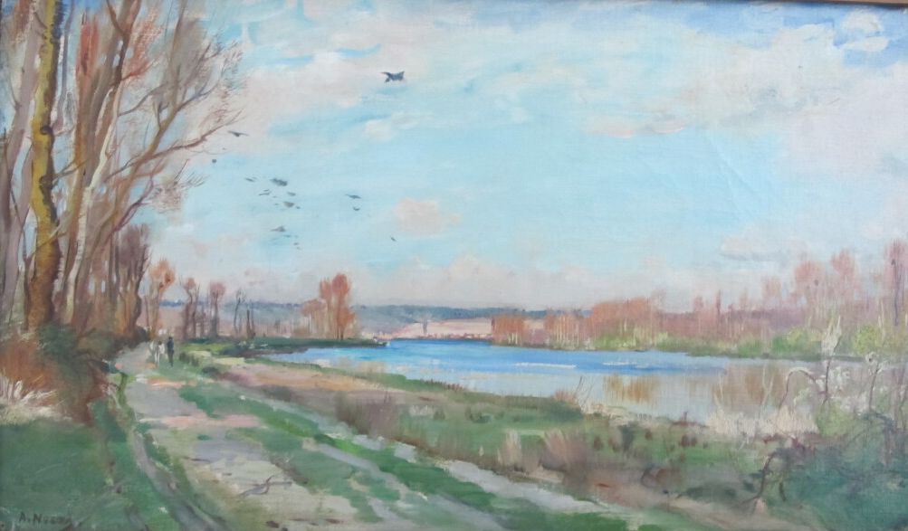 Null NOZAL Alexandre (1852-1929)
"La Seine à Saint Pierre de Vouvray dans l'Eure&hellip;