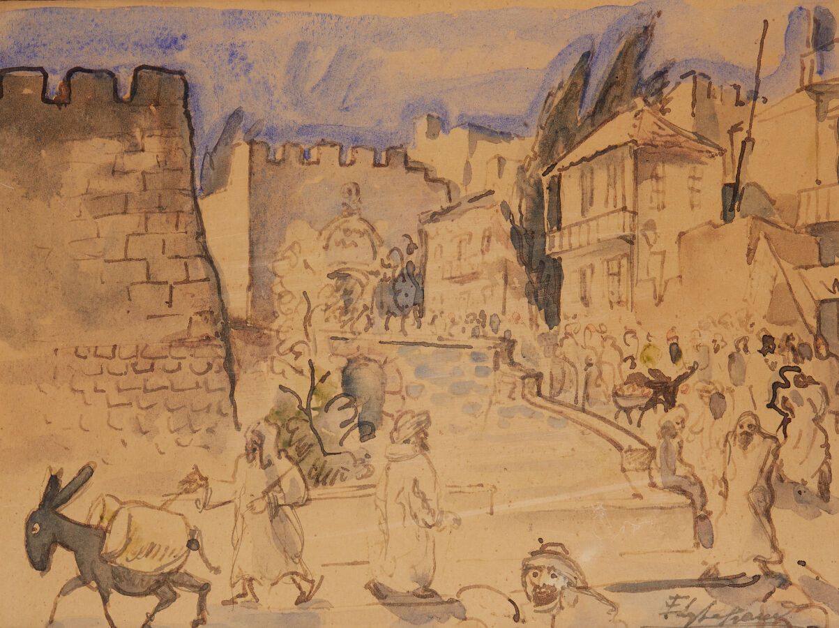 Null LEGRAND Edouard Louis (1892-1970)
Orientalist scene
Watercolor and ink, sig&hellip;