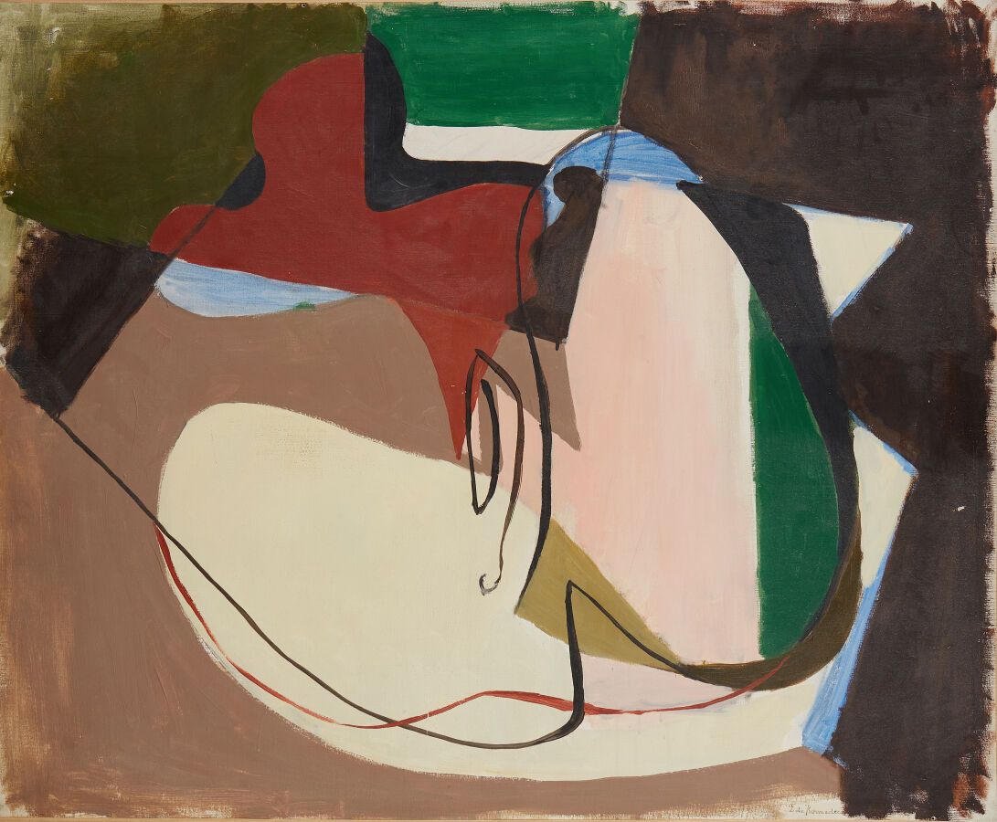 Null KERMADEC Eugène de (1899-1976)
composition, 1930
Huile sur toile
Haut. : 60&hellip;