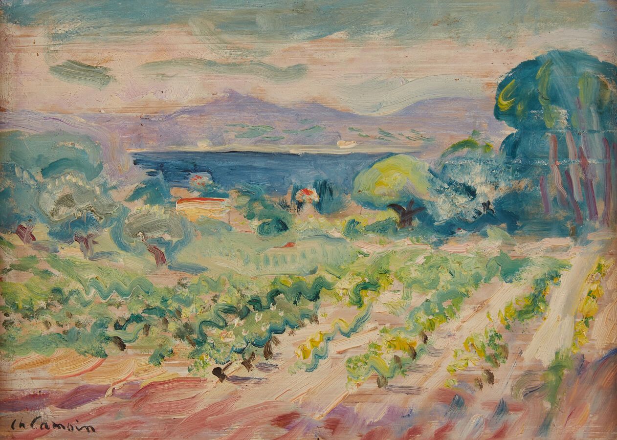 Null CAMOIN Charles (1879-1965)
Les Vignes à St-Anne, circa 1950
Oil on panel, s&hellip;