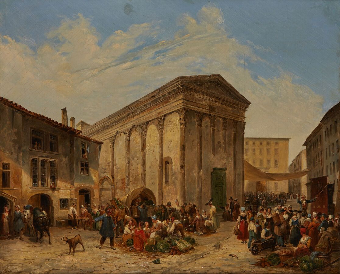 Null LEPRINCE Auguste Xavier (1799-1826)
Scène de marché avec un caprice archite&hellip;