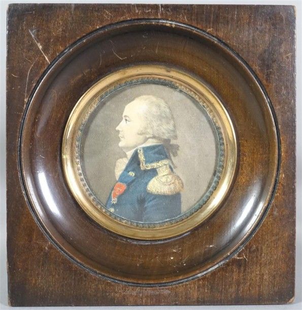 École FRANÇAISE de la fin du XVIIIe siècle "Portrait du Capitaine de Vaisseau Ed&hellip;