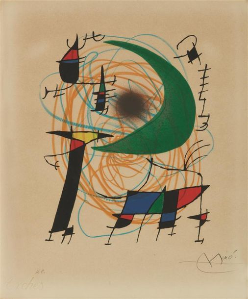 Null Joan Miró (1893-1983)
Pl. 7 (sur 13 + couverture) pour Miró lithographe I (&hellip;