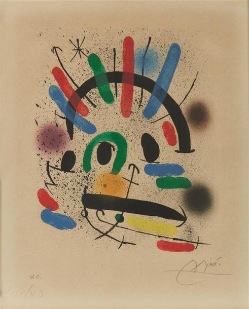 Null Joan Miró (1893-1983)
Pl. 4 (sur 13 + couverture) pour Miró lithographe I (&hellip;