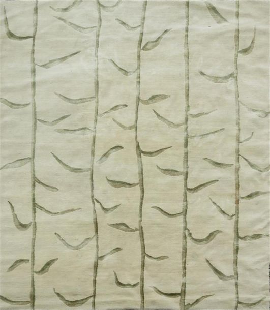 Null ALLEGRA HICKS
"Bamboo"
Tapis en laine et soie.
Long. : 275 cm ; Larg. : 225&hellip;