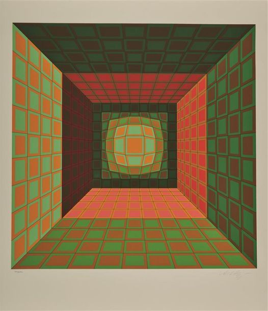 Null Victor Vasarely (1908-1997)
Composition cinétique (rouge, orange, vert). Sé&hellip;