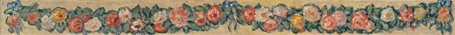 Null D'ESPAGNAT Georges (1870-1950)
"Frise de Roses"
Huile sur toile.
Haut. : 12&hellip;
