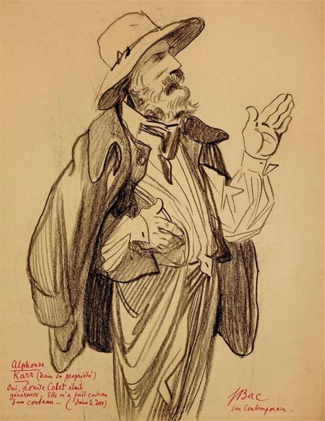 Null BAC Ferdinand (1859-1952). Ensemble de neuf dessins sur le thème des Écriva&hellip;