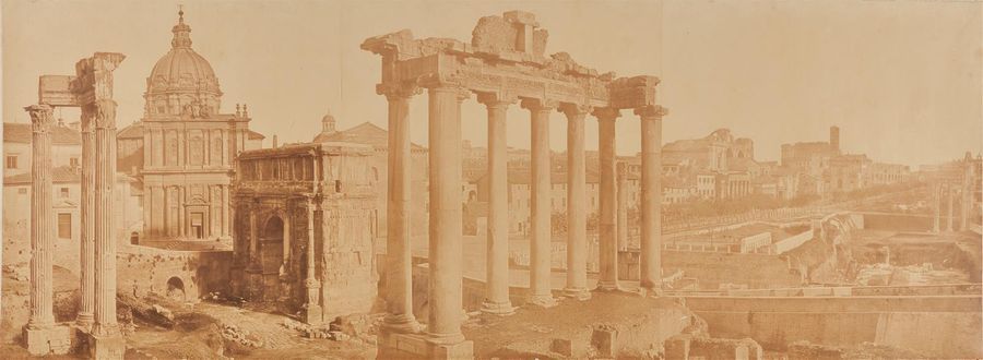 Null Attribué à ANDERSON James Isaac Atkinson (1813-1877) "Vue du Forum, Rome". &hellip;
