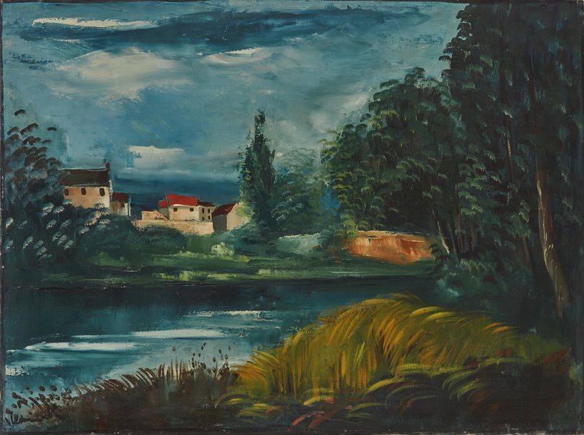 Null de VLAMINCK Maurice (1876-1958)
"Paysage au bord de l'eau", circa 1920
Huil&hellip;