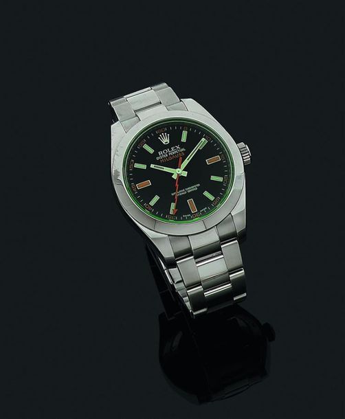 Null ROLEX 
"Milgauss Oyster Perpetual"
Bracelet montre d''homme en acier, cadra&hellip;