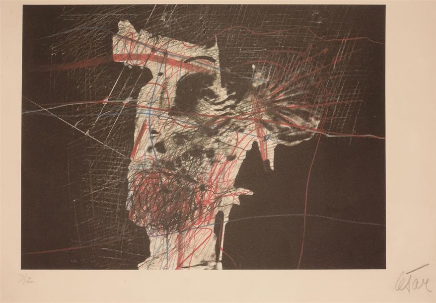 Null CÉSAR (1921-1998). "Composition". Lithographie, signée en bas à droite, jus&hellip;